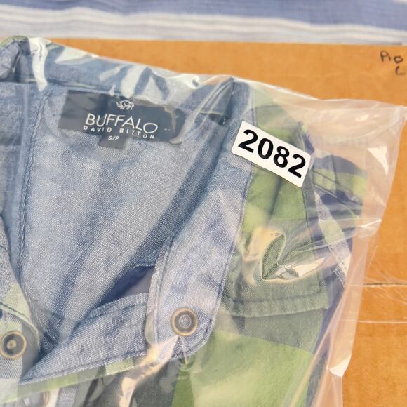 Buffalo David Bitton Onyx Snap Button & Full Zip Shirt Sz S Blue Pocket Western - Picture 14 of 14